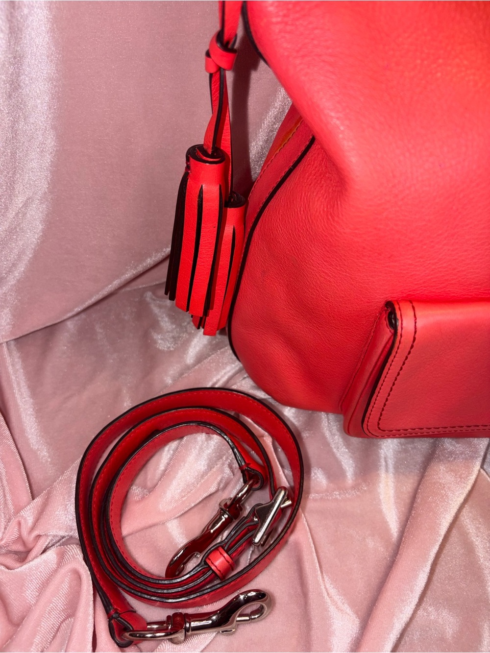 Authentic 2012 Coach Legacy Courtenay Hobo Bag Bright Coral NoK1293-22381 - Picture 4 of 12